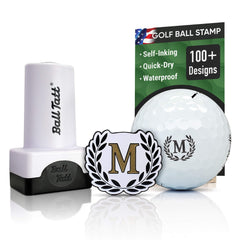 Ball Tatt front view showing compact self-inking marker for quick identification
