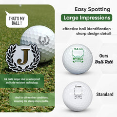Ball Tatt stamping a golf ball demonstrating fast, no-mess use