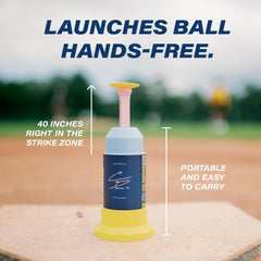 Bandit Sports mini popper balls with tee showing safe soft-ball practice