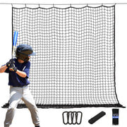 BaseGoal front view of 10x10ft net showing full coverage and protection