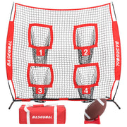 BaseGoal front view of net and frame showing target pockets for accuracy