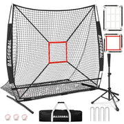 BaseGoal front view of assembled net showing full 6x6 capture area and convenience