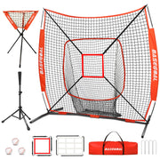 BaseGoal front view showing full 6x6ft practice net and frame, improving focused reps