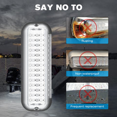 BASIKER rear view of waterproof seal and filled marine glue showing superior IP68 protection