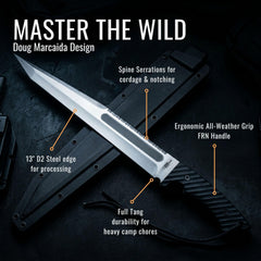BATTLBOX BattlBolt blade edge detail showing D2 steel sharpness and durable edge