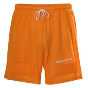 Bauer front view showing yellow jock shorts and fit benefit