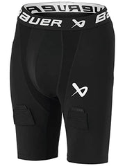 Bauer performance jock front view showing short-length fit and soft waistband benefit