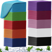 BBTO front packaging showing 100-piece multicolor cooling towel bulk and convenience