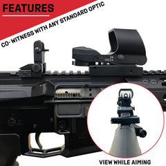 Bear Armz Tactical sight being flipped up demonstrating rapid deployment benefit
