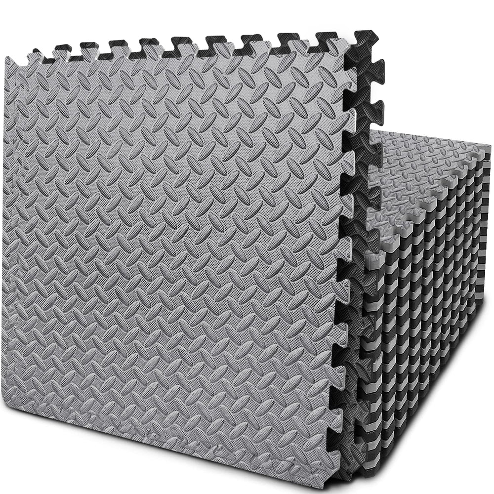BEAUTYOVO front view of 24-tile puzzle mat showing coverage and packaging benefit