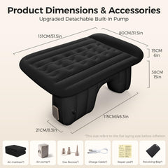 BEBAS soft flocked surface close-up for comfortable non-slip sleep in car