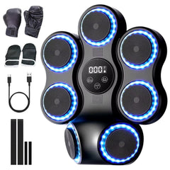 BEGCON front view of wall-mounted trainer showing LED targets and compact design for home convenience