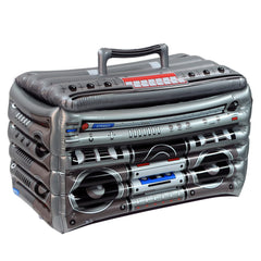 Beistle front view of boom box cooler showing retro design and party appeal