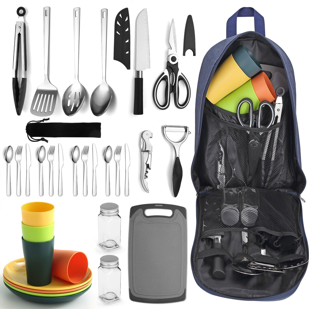 Berglander front view of packed kit shows compact portability and organized storage