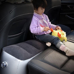 Berocia inflated mattress spanning rear seats demonstrating flat sleep area