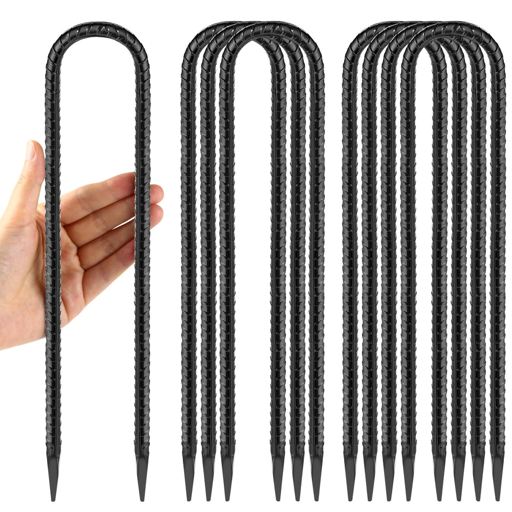 Besitu 8-pack anchors front view showing sturdy U-shape and quantity benefit