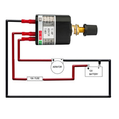 Besramtic installed on boat livewell panel demonstrating secure mounting and reliability