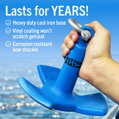 Better Boat anchor deployed from kayak illustrating steady positioning
