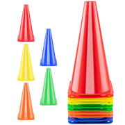BiAnYC front view of full ten-cone set showing bright colors and stackable design for portability