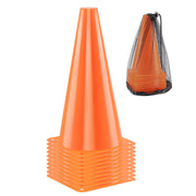 BiAnYC front view of orange cone set showing bright color and visibility