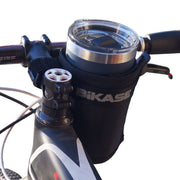 BiKase front view showing holder profile and compact fit benefit