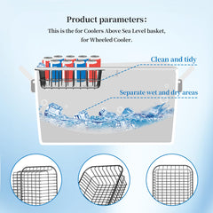 BiLLNE basket shown with bottles to illustrate capacity and space-saving benefit