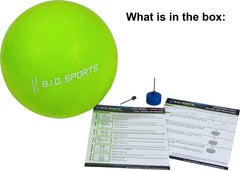 B.I.O. Sports close-up of valve and PVC texture highlighting durable construction benefit