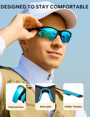BIRCEN in-use on an angler boat demonstrating glare blocking and visibility benefit