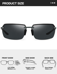 BIRCEN polarized lens closeup showing reduced glare and clearer contrast