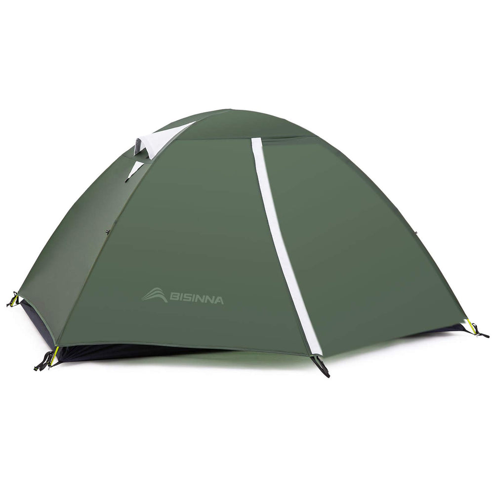BISINNA tent front exterior view showing shelter and durable rainfly for protection