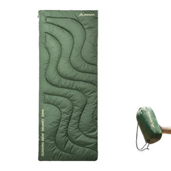 BISINNA front view of packed sleeping bag showing compact storage benefit