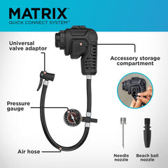 BLACK+DECKER close-up of 14-inch hose detail for flexible reach and reliable airflow