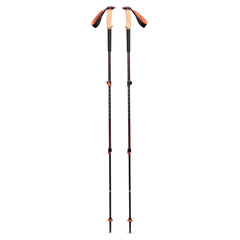 BLACK DIAMOND front view of pole pair showing cork grips and aluminum shafts for comfort