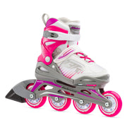 Bladerunner Phoenix front view showing white fuchsia shell and secure fit