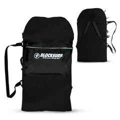 BLOCKSURF front view with board inside showing waterproof protection and easy access