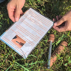 BLQCSLH piston in use producing ember quickly to start tinder during camp setup