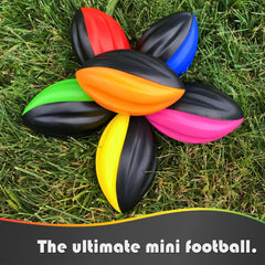 Blu Jay kids playing in backyard with foam footballs encouraging active outdoor play