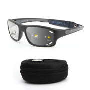 BLUE CUT front view of goggles showing frame and lens, durable protection