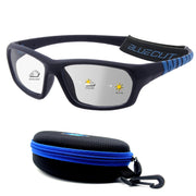 BLUE CUT front view of goggles showing full-frontal protection and sleek design