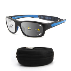 BLUE CUT front view of goggles showing full frame and protective lens, clear protection