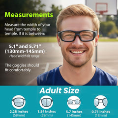 BLUE CUT adjustable strap and silicone padding showing customizable secure fit
