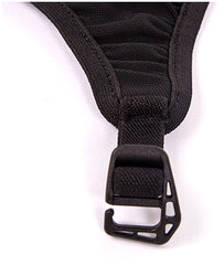 Blue Ice helmet holder mesh close-up highlighting durable elastic weave for reliable grip