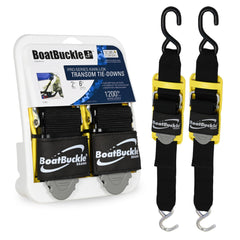 BoatBuckle front packaging showing tie-downs and storage convenience