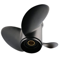 Boatman propeller mounted on Suzuki outboard showing direct-fit replacement benefit