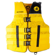 Body Glove Method front view showing bright yellow vest and secure belts for visibility
