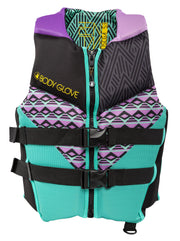 Body Glove front view of Phantom PFD showing secure fit and mobility