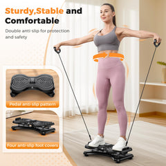 BODYWAKER resistance bands attached to board adding scalable tension for workouts