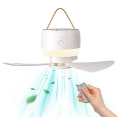 Boeetech front view hanging fan and lantern showing compact design and airflow benefit