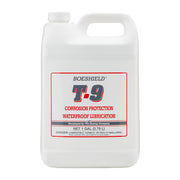Boeshield T-9 gallon jug front label showing product identity and durable protection