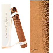 Boho Flow front view leopard design showcasing stylish practice surface and aesthetic appeal